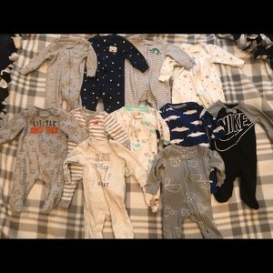 Baby Boy 3 month Pajama Sleepers.